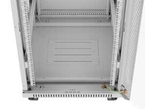 Комуникационен шкаф Lanberg rack cabinet 19" free-standing 22U/600x800 (flat pack) with glass door lcd grey v2
