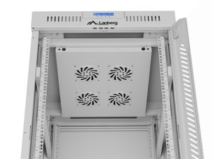 Комуникационен шкаф Lanberg rack cabinet 19" free-standing 22U/600x800 (flat pack) with glass door lcd grey v2
