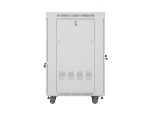 Комуникационен шкаф Lanberg rack cabinet 19" free-standing 22U/600x800 (flat pack) with glass door lcd grey v2