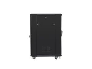Комуникационен шкаф Lanberg rack cabinet 19" free-standing 22U/600x800 (flat pack) with mesh door black