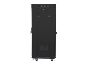 Комуникационен шкаф Lanberg rack cabinet 19" free-standing 27U/600x600 (flat pack) with mesh door lcd black v2