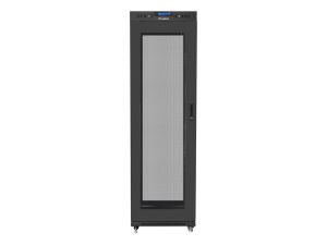 Комуникационен шкаф Lanberg rack cabinet 19" free-standing 42U/600x1000 (flat pack) with mesh door lcd black v2