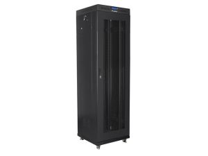 Комуникационен шкаф Lanberg rack cabinet 19" free-standing 42U/600x600 (flat pack) with mesh door lcd black v2