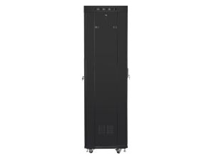 Комуникационен шкаф Lanberg rack cabinet 19" free-standing 42U/600x600 (flat pack) with mesh door lcd black v2