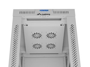 Комуникационен шкаф Lanberg rack cabinet 19" free-standing 42U/600x800 (flat pack) with glass door lcd grey v2