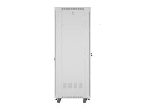 Комуникационен шкаф Lanberg rack cabinet 19" free-standing 42U/600x800 (flat pack) with glass door lcd grey v2