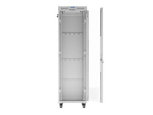 Комуникационен шкаф Lanberg rack cabinet 19" free-standing 42U/600x800 (flat pack) with glass door lcd grey v2