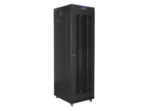 Комуникационен шкаф Lanberg rack cabinet 19" free-standing 42U/600x800 (flat pack) with mesh door lcd black v2