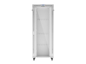Комуникационен шкаф Lanberg rack cabinet 19" free-standing 42U/800x1000 (flat pack) with glass door lcd grey v2