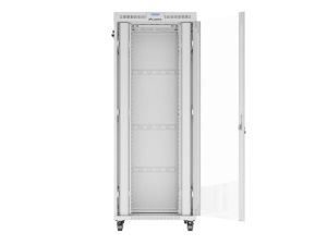 Комуникационен шкаф Lanberg rack cabinet 19" free-standing 42U/800x1000 (flat pack) with glass door lcd grey v2
