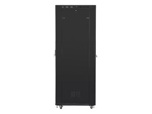 Комуникационен шкаф Lanberg rack cabinet 19" free-standing 47U/800x1000 (flat pack) with mesh door lcd black v2