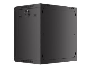 Комуникационен шкаф Lanberg rack cabinet 19" wall-mount 12U/600x450 with perforated door black (flat pack)