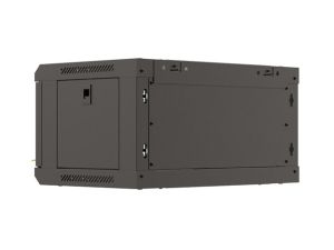 Комуникационен шкаф Lanberg rack cabinet 19" wall-mount 4U/540x350 (flat pack) with glass door black