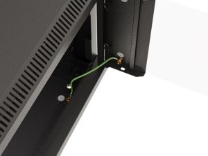 Комуникационен шкаф Lanberg rack cabinet 19" wall-mount 4U/540x350 (flat pack) with glass door black