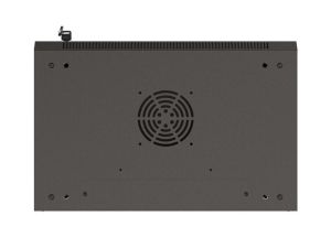 Комуникационен шкаф Lanberg rack cabinet 19" wall-mount 4U/540x350 (flat pack) with glass door black