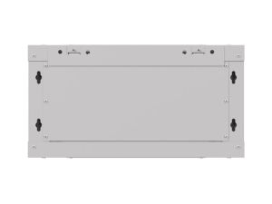 Комуникационен шкаф Lanberg rack cabinet 19" wall-mount 4U/540x350 (flat pack) with glass door grey