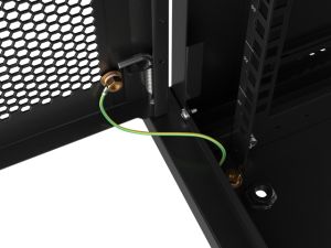 Комуникационен шкаф Lanberg rack cabinet 19" wall-mount 4U/600x450 with perforated door black (flat pack)