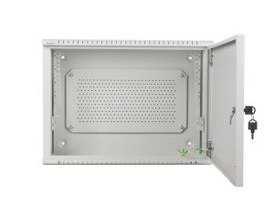 Комуникационен шкаф Lanberg rack cabinet 19" wall-mount 4U+3u/540x200 low-profile grey (assembled)