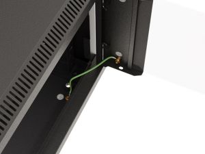 Комуникационен шкаф Lanberg rack cabinet 19" wall-mount 6U/540x350 (flat pack) with glass door black