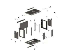 Комуникационен шкаф Lanberg rack cabinet 19" wall-mount 6U/540x350 (flat pack) with glass door black