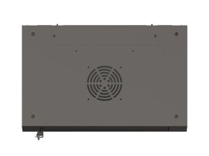 Комуникационен шкаф Lanberg rack cabinet 19" wall-mount 6U/540x350 (flat pack) with glass door black