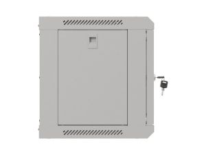 Комуникационен шкаф Lanberg rack cabinet 19" wall-mount 6U/540x350 (flat pack) with glass door grey