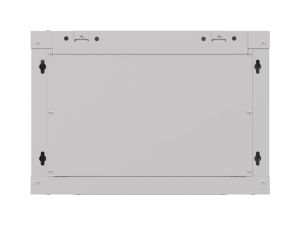 Комуникационен шкаф Lanberg rack cabinet 19" wall-mount 6U/540x350 (flat pack) with glass door grey