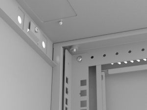 Комуникационен шкаф Lanberg rack cabinet 19" wall-mount 6U/540x350 (flat pack) with glass door grey