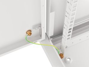 Комуникационен шкаф Lanberg rack cabinet 19" wall-mount 6U/600x600 for self-assembly with metal door grey (flat pack)