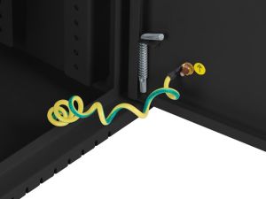 Комуникационен шкаф Lanberg rack cabinet 19" wall-mount 6U+3u/540x200 low-profile black (assembled)