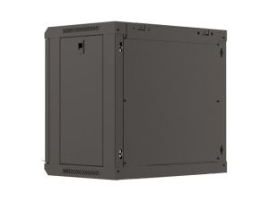Комуникационен шкаф Lanberg rack cabinet 19" wall-mount 9U/540x350 (flat pack) with glass door black