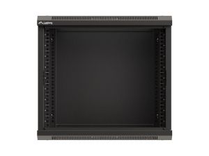Комуникационен шкаф Lanberg rack cabinet 19" wall-mount 9U/540x350 (flat pack) with glass door black