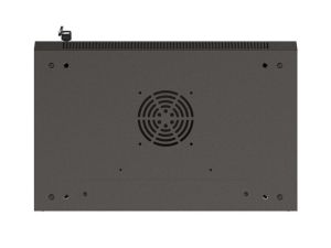 Комуникационен шкаф Lanberg rack cabinet 19" wall-mount 9U/540x350 (flat pack) with glass door black