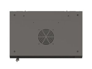 Комуникационен шкаф Lanberg rack cabinet 19" wall-mount 9U/540x350 (flat pack) with glass door black