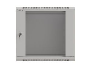 Комуникационен шкаф Lanberg rack cabinet 19" wall-mount 9U/540x350 (flat pack) with glass door grey