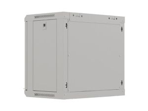 Комуникационен шкаф Lanberg rack cabinet 19" wall-mount 9U/540x350 (flat pack) with glass door grey