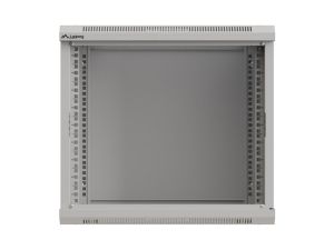 Комуникационен шкаф Lanberg rack cabinet 19" wall-mount 9U/540x350 (flat pack) with glass door grey