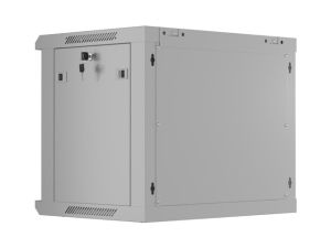 Комуникационен шкаф Lanberg rack cabinet 19" wall-mount 9U/600x450 with perforated door grey (flat pack)