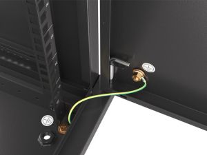 Комуникационен шкаф Lanberg rack cabinet 19" wall-mount 9U/600x600 for self-assembly with metal door black (flat pack)