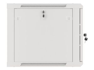 Комуникационен шкаф Lanberg rack cabinet 19" wall-mount 9U/600x600 for self-assembly with metal door grey (flat pack)