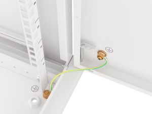 Комуникационен шкаф Lanberg rack cabinet 19" wall-mount 9U/600x600 for self-assembly with metal door grey (flat pack)