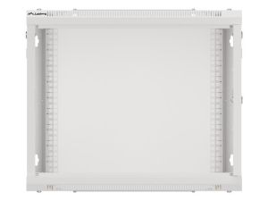 Комуникационен шкаф Lanberg rack cabinet 19" wall-mount 9U/600x600 for self-assembly with metal door grey (flat pack)