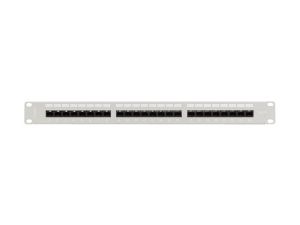 Пач панел Lanberg patch panel 24 port 1U 19" CAT.6 utp with cable organizer grey