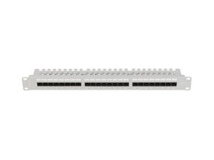Пач панел Lanberg patch panel 24 port 1U 19" CAT.6 utp with cable organizer grey