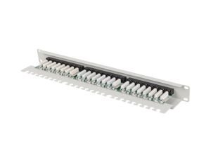 Пач панел Lanberg patch panel 24 port 1U 19" CAT.6a utp with cable organizer grey