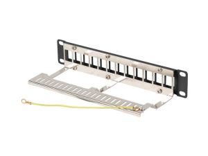 Пач панел Lanberg patch panel blank 12 port 1U 10" ftp for keystone modules black v2