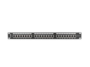 Пач панел Lanberg patch panel 24 port 1U CAT.6 shielded, black