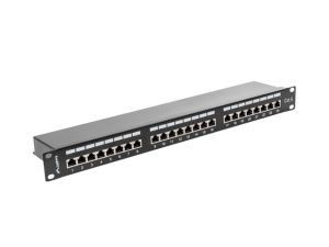 Пач панел Lanberg patch panel 24 port 1U CAT.6 shielded, black