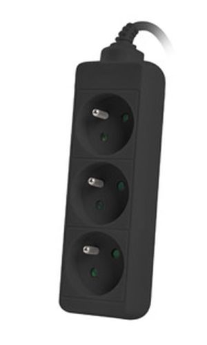 Разклонител Lanberg power strip 3m, 3 sockets, french quality-grade copper cable, black