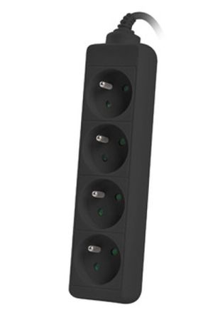 Разклонител Lanberg power strip 1.5m, 4 sockets, french quality-grade copper cable, black